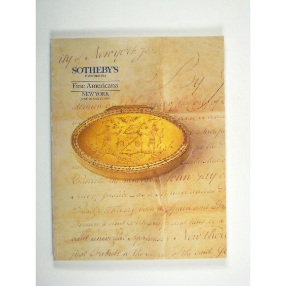 Sothebys Fine Americana Auction Catalog June 1991 Folk Art Silver Quilts WORN - Picture 1 of 8
